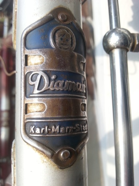 Diamant Fahrrad Modell 101 Steuerkopfschild restauriert