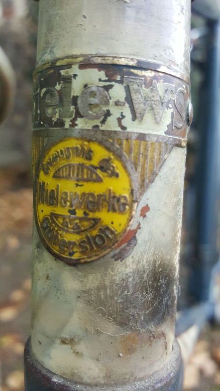 Miele Oldtimer Fahrrad Modell WS Steuerkopfschild