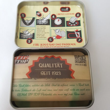 Fahrrad Flickzeug Blechdose