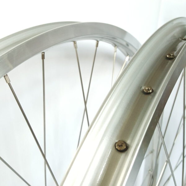 Laufradsatz für Oldtimer Fahrräder 26 Zoll Silber