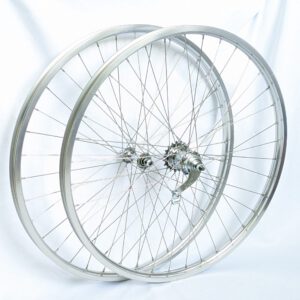 Laufradsatz für Oldtimer Fahrräder 28 Zoll Silber