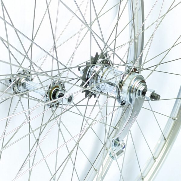 Laufradsatz für Oldtimer Fahrräder 28 Zoll Silber