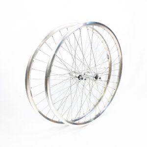Laufradsatz 28 Zoll für Vintage Tourenräder Silber poliert 122-126 mm