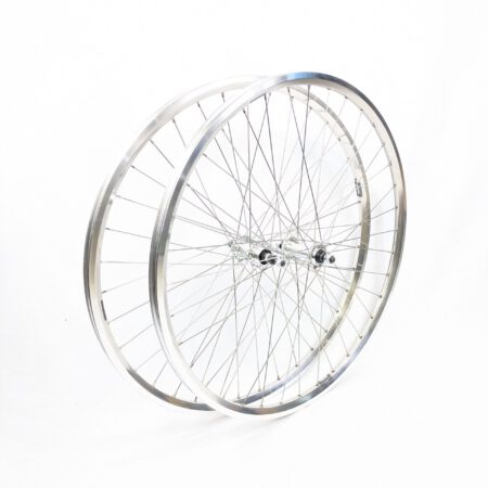 Laufradsatz 28 Zoll für Vintage Tourenräder Silber poliert 122-126 mm