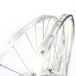 Laufradsatz 28 Zoll für Vintage Tourenräder Silber poliert 122-126 mm