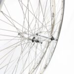Laufradsatz 28 Zoll für Vintage Tourenräder Silber poliert 122-126 mm