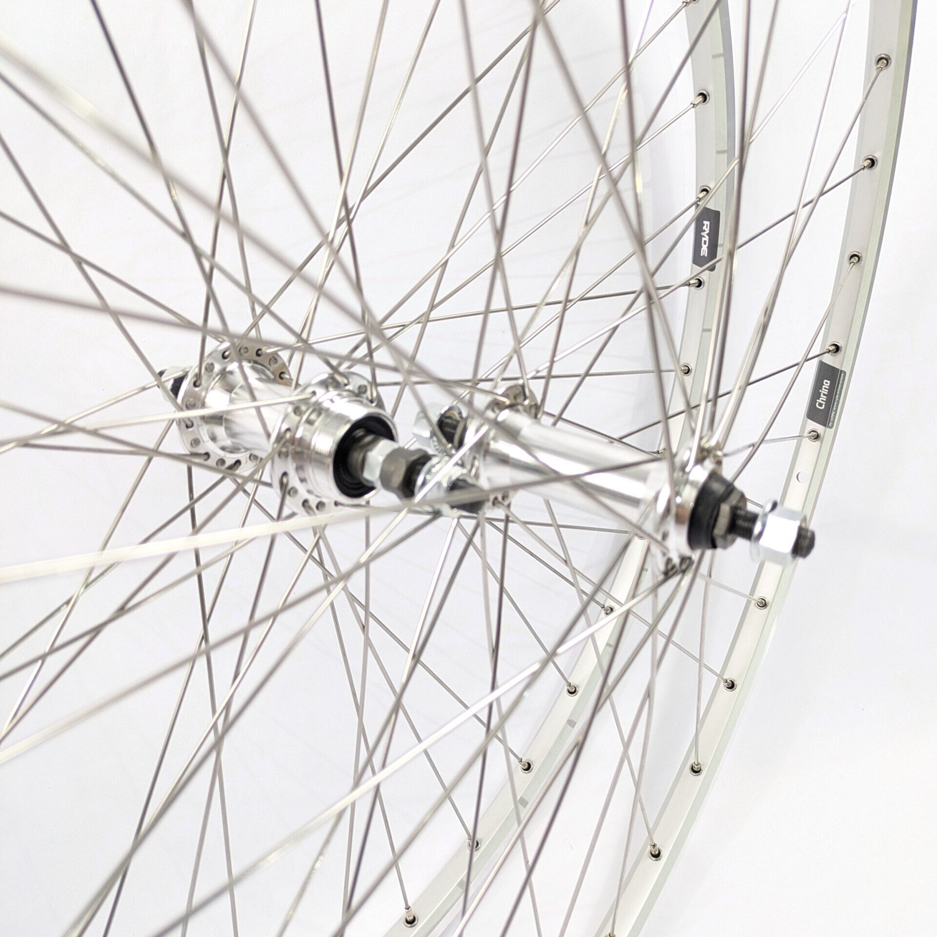 Laufradsatz 28 Zoll für Vintage Rennräder Silber matt 122–126 mm