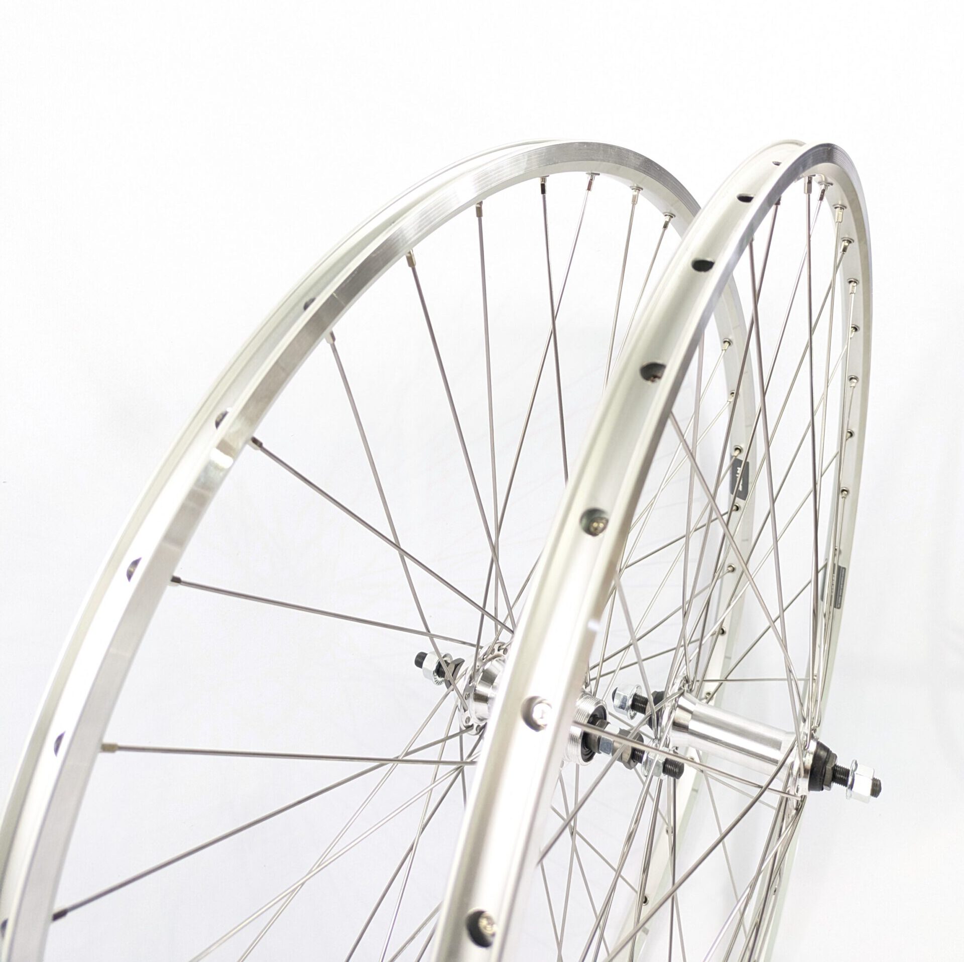 Laufradsatz 28 Zoll für Vintage Rennräder Silber matt 122–126 mm