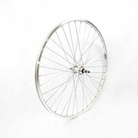 Hinterrad 28 Zoll für Vintage Rennräder Silber matt 122–126 mm