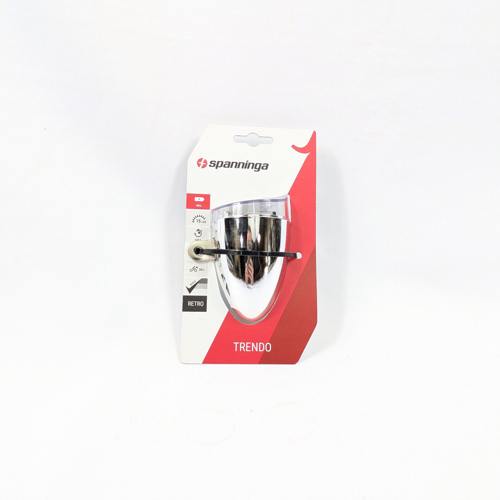 Spanninga Trendo LED Fahrradscheinwerfer Retro Chrom – Batterie