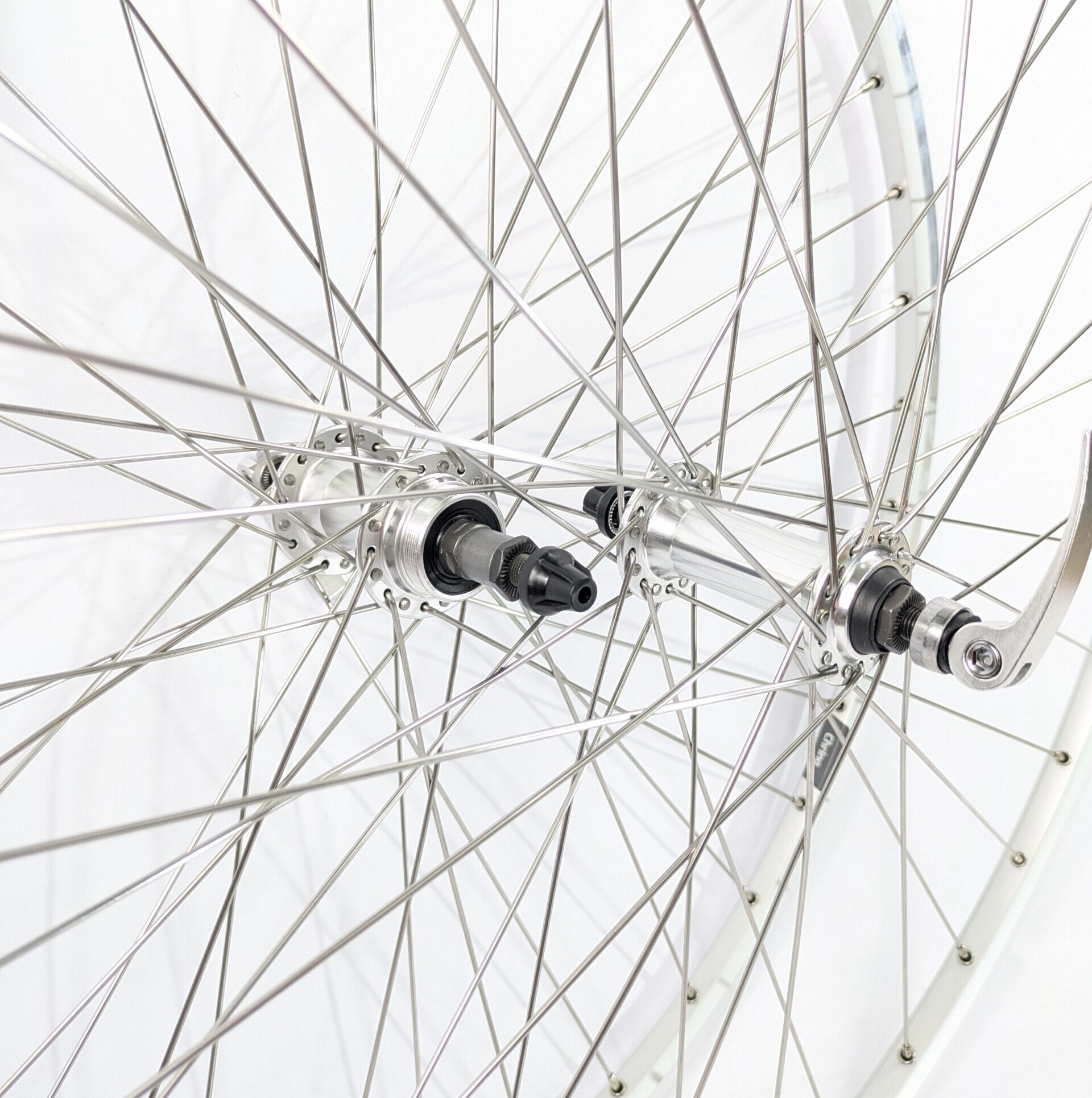 Laufradsatz 28 Zoll für Vintage Rennräder Ryde Chrina Silber Matt 13-622